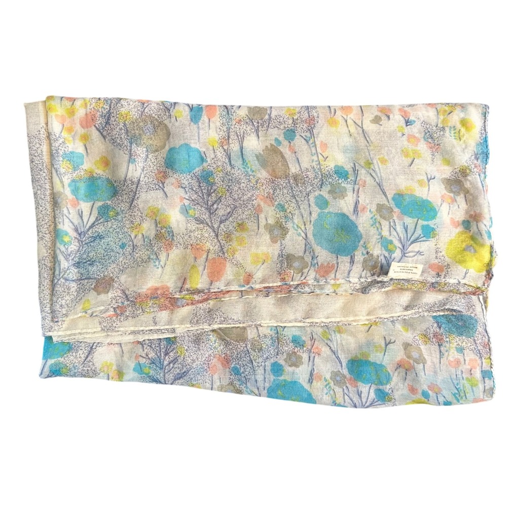 Altar'd State Oversize Gauze Scarf Floral Garden Tree Lightweight Wrap Chic Boho